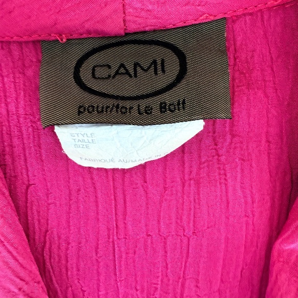 Hot Pink Vintage 80s Belted Jumpsuit - Picture 10 of 10